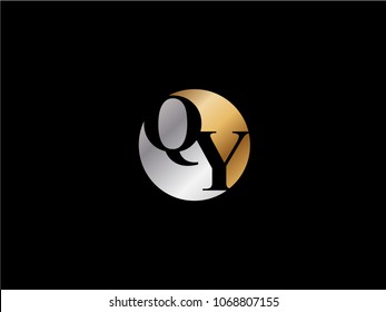 QY circle shape gold silver color design
