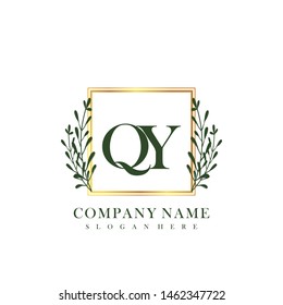 QY Initial beauty floral logo template