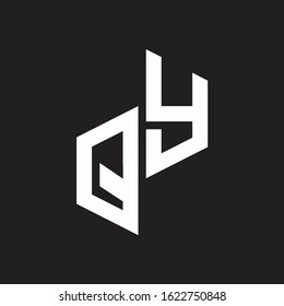QY Initial Letters logo monogram with up to down style
