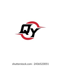 QY initial logo cool and stylish concept for esport or gaming logo as your inspirational