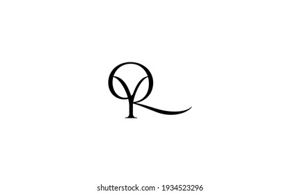 QY Letter Initial Logo Design Template Vector Illustration