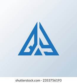 Diseño creativo del logo de la carta QY. Diseño único de QY.
