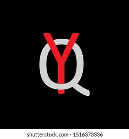 QY Letter monogram with abstrac concept style design