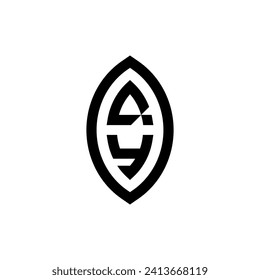 QY line geometric monogram with high quality professional design that will print well