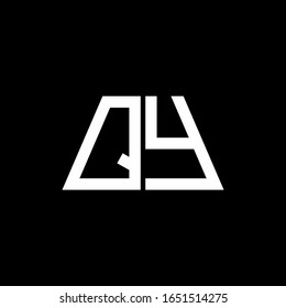 QY logo abstract monogram isolated on black background
