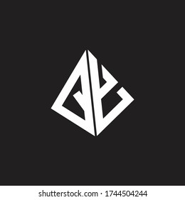 QY Logo monogram with standout triangle shape ribbon design template