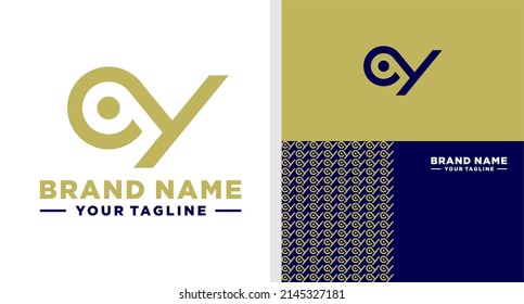 QY LOGO MONOGRAM UNIQUE LUXURY EDITABLE