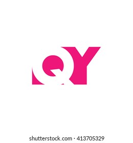 QY Logo. Vector Graphic Branding Letter Element. White Background