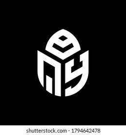 QY monogram logo with a cypress shape luxury style design template