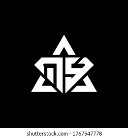 QY monogram logo with diamond shape and triangle outline design template