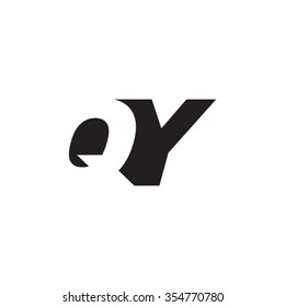 QY negative space letter logo