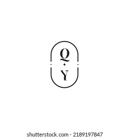 QY wedding logo concept in high quality professional design that will print well across any print media