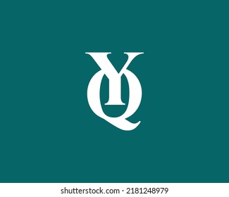 QY YQ logo design vector template