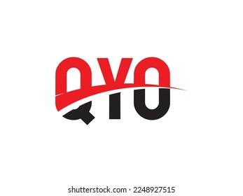 Letra QYO Ilustración del vector de diseño del logotipo inicial