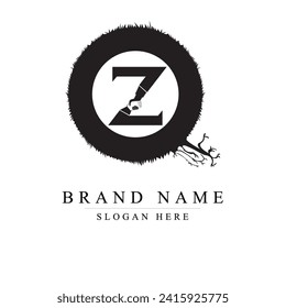 QZ Cooperation Abstract Vector Sign, Symbol or Logo Template. Hand Shake Incorporated in Letter QZ Concept.	
