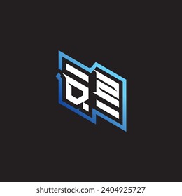 QZ initial gaming team, youtube, twitch and clipart stock illustration logo