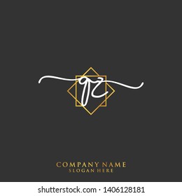 QZ Initial handwriting logo template