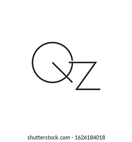 QZ initial letter logo template vector icon design