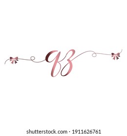 QZ Logo inicial escritura a mano moda lujosa moderna