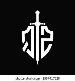 QZ logo with shield shape and sword