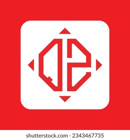 QZ modern initial monogram logo design vector. It will be suitable for which company or brand name start those initial.