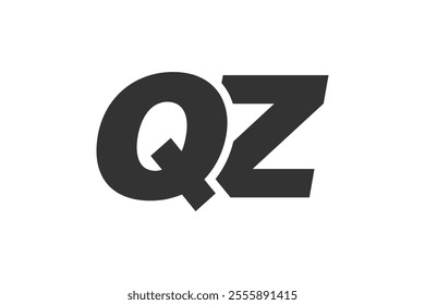 QZ Techno Editable Font Logo For Corporate Branding. Bold, Futuristic Design With Unique Typographic Ideas. Minimal Custom Type And Dynamic Letter Variations For Promotion, Printing, And Book Titles