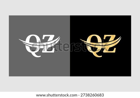 QZ Trusted Timeless Logo Design with Enduring and Strong Inspiration for Business. Isolated on white background.
