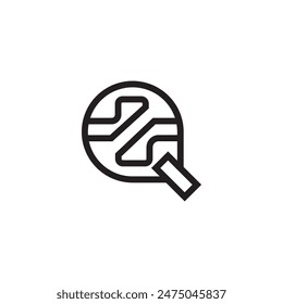 QZ, ZQ, Abstract initial monogram letter alphabet logo design