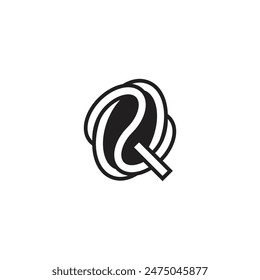 QZ, ZQ, Abstract initial monogram letter alphabet logo design
