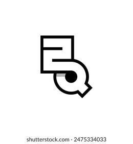 QZ, ZQ, diseño Abstractas del logotipo del alfabeto de la letra del monograma inicial