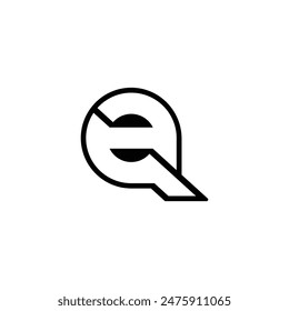 QZ, ZQ, Abstract initial monogram letter alphabet logo design