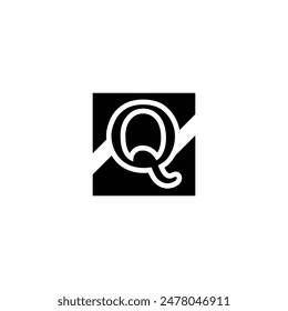 QZ, ZQ, Abstract initial monogram letter alphabet logo design