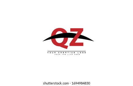 QZ ZQ abstract vector logo monogram template