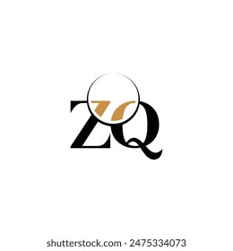 QZ, ZQ, Q AND Z Abstract initial monogram letter alphabet logo design