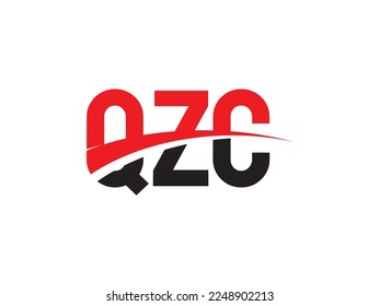 QZC Letter Initial Logo Design Vektorgrafik