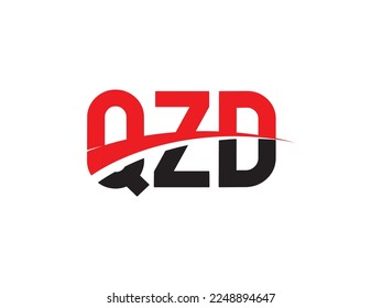 QZD Letter Initial Logo Design Vector Illustration