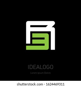 R and 3 - initials or logo. R3 - monogram or logotype. Design element or icon. Vector.