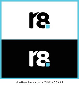Diseño del logotipo de monograma de punto R 8