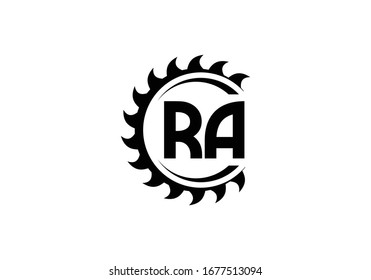 R A, RA Diseño de logotipo carta inicial plantilla vectorial, símbolo de alfabeto gráfico para identidad empresarial