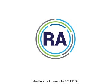 R A, RA Initial Letter Logo design vector template, Graphic Alphabet Symbol for Corporate Business Identity