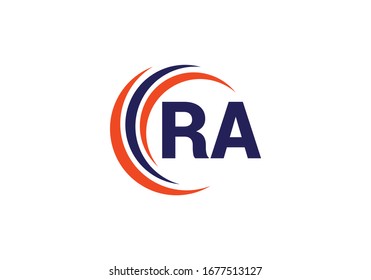 R A, RA Initial Letter Logo design vector template, Graphic Alphabet Symbol for Corporate Business Identity