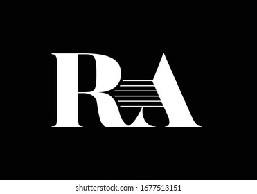 R A, RA Initial Letter Logo design vector template, Graphic Alphabet Symbol for Corporate Business Identity