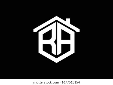 R A, RA Initial Letter Logo Design Vektorillustration Vorlage, grafisches Alphabet Symbol für Unternehmensidentität