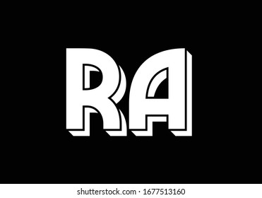 R A, RA Initial Letter Logo design vector template, Graphic Alphabet Symbol for Corporate Business Identity