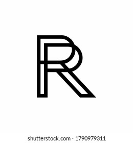 R abjad symbol letter handwriting initial double