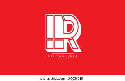 R abstract initials monogram letter text symbol alphabet logo design