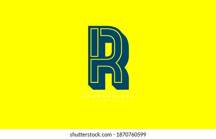 R Abstrakte Initialen Monogramm Buchstaben Textsymbol Alphabet Logo Design