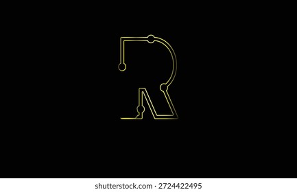 MONOGRAMA DEL LOGOTIPO DE LA LETRA ABSTRACTAS R