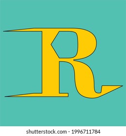 R, ABSTRACT LOGO DESIGN TEMPLATE FOR BUSINESS.