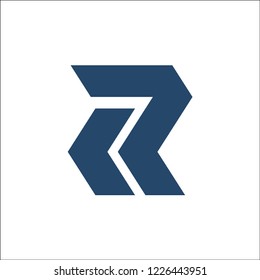 R abstract logo letter